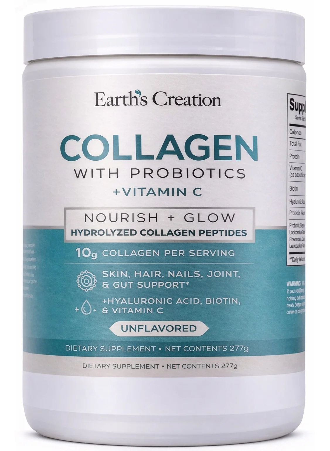 Earth's Creation Collagen Peptides Powder with Biotin and Vitamin C (Unflavored, 27 Servings) hm8v6