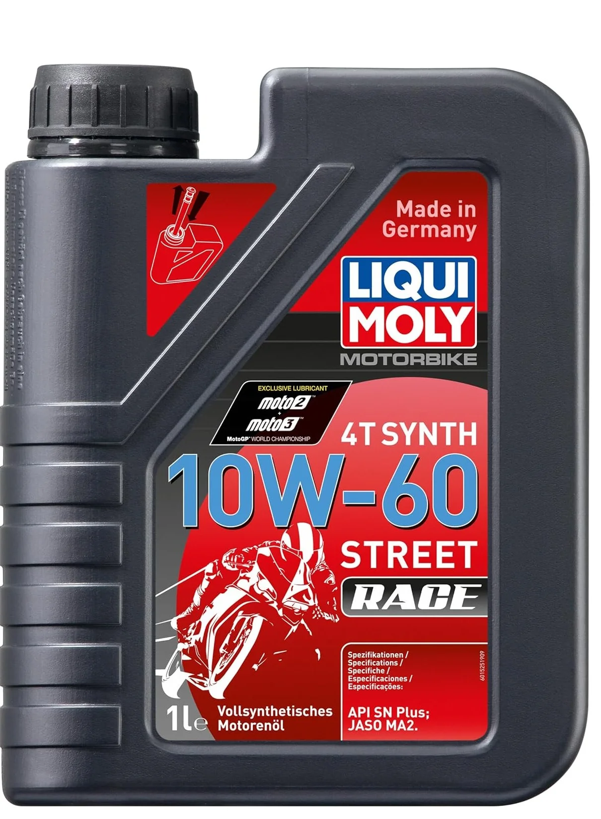 LIQUI MOLY Motorbike 4T Synthetic Street Race Engine Oil 10W60 (1 L) 2ntfe