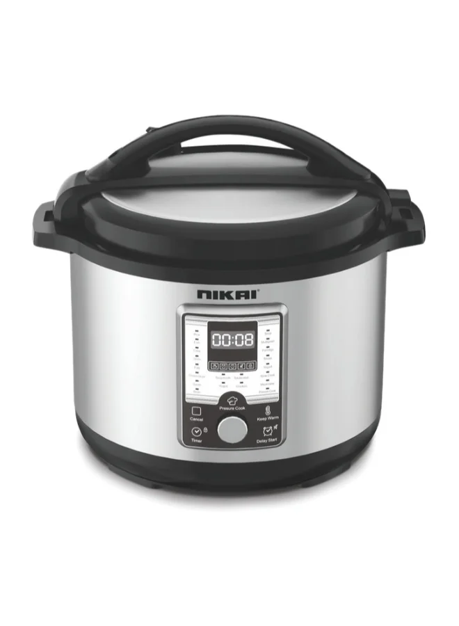 Nikai Digital Pressure Cooker 10L 1500W Premium Electric Multi-Cooker with Advanced Controls (Silver, 10 L) y39cs
