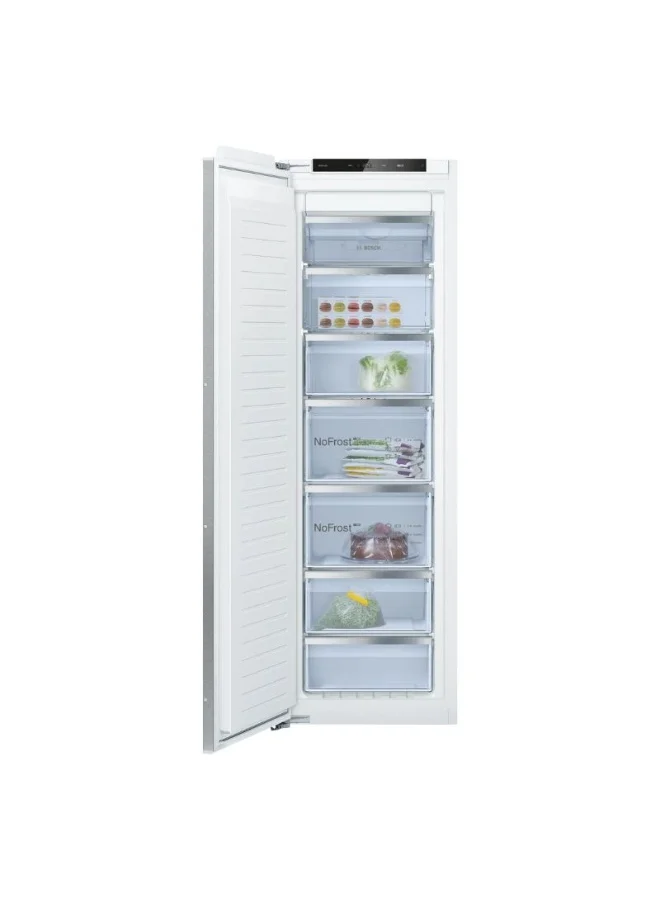 Premium Built-In Upright Freezer with NoFrost Technology and BigBox Drawers (White, 211 L) lvqj0