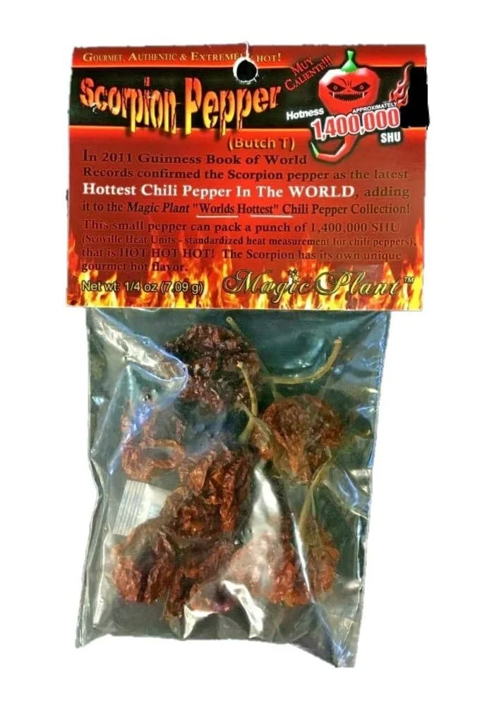 Magic Plant Dried Trinidad Moruga Scorpion Pepper Pods Premium Culinary Spice (Single Pack) ws3xm
