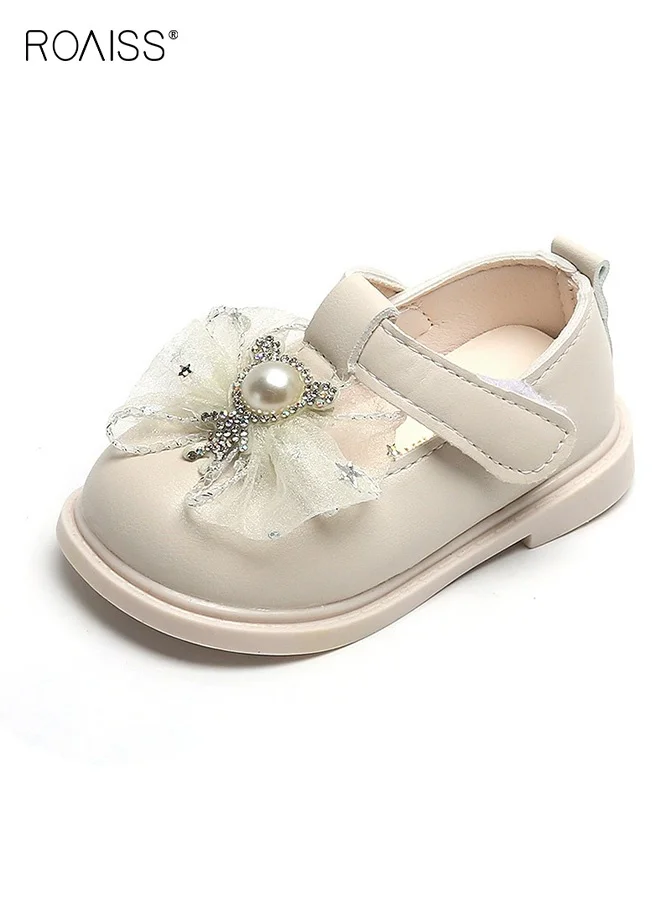 Roaiss Toddler Girls Mary Jane Dress Shoes with Bowknot and Velcro Closure (Pink, 15 cm) p4mv9