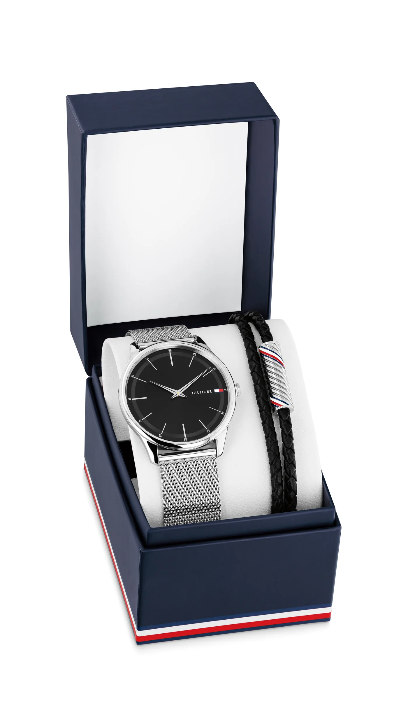 Premium Round Analog Quartz Watch with Stainless Steel Case for Men (Silver, 42mm) rz1gv