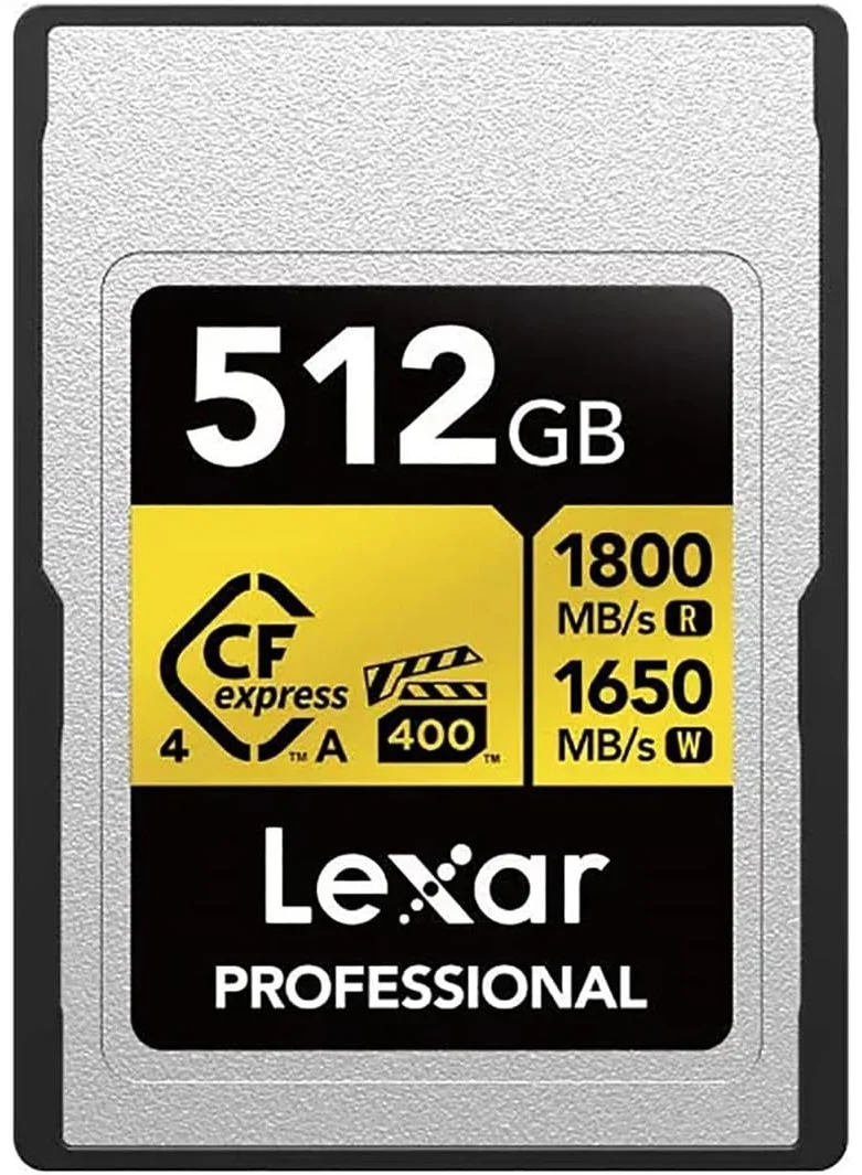 Professional CFexpress 4.0 Type A Memory Card 512GB High-Speed 1800MB/s Read 1650MB/s Write for 8K Raw Video Recording (Gold, 512GB) 7c6vo