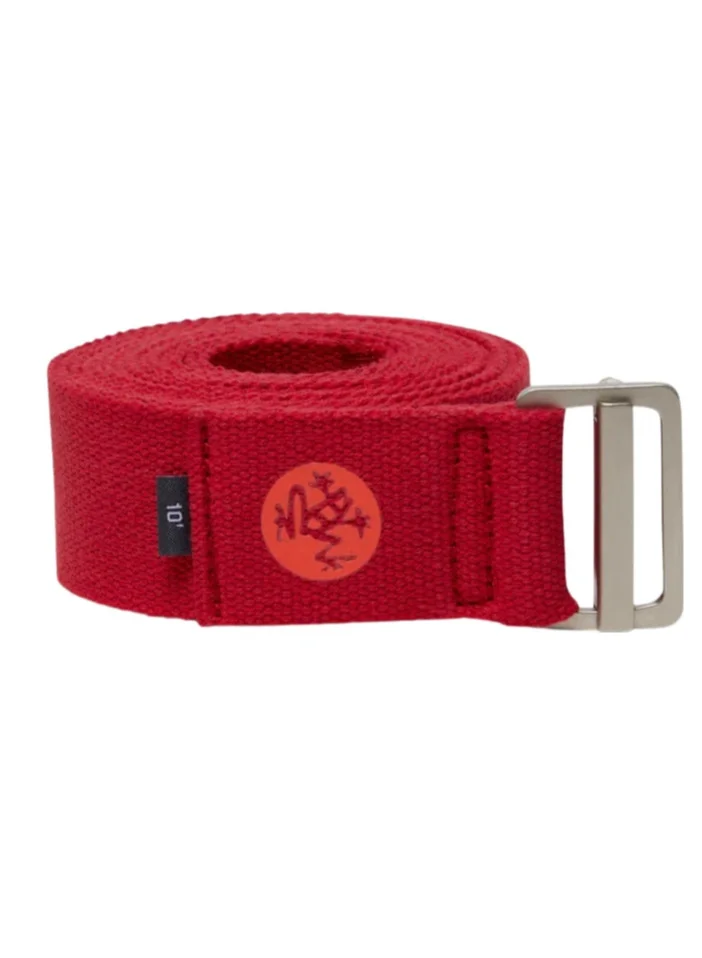Premium Yoga Stretching Strap Durable Cotton Exercise Band (Rose, 305 cm) qt78k