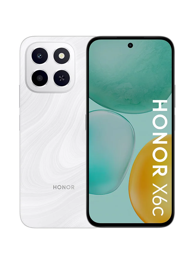 Smartphone X6c Dual SIM 4G 256GB 6GB RAM Moonlight White (6.61-inch Display, Middle East Version) im00x