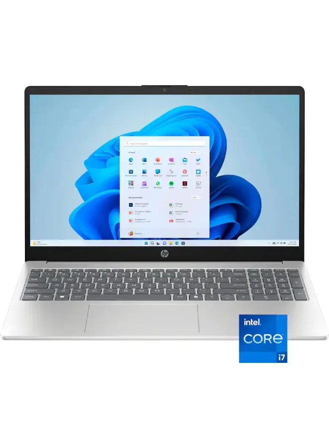 Premium 15.6-inch Full HD Laptop, Intel Core i7 Processor, 16GB RAM, 512GB SSD, Windows 11 Home, Natural Silver (15.6 inch) yl9pq