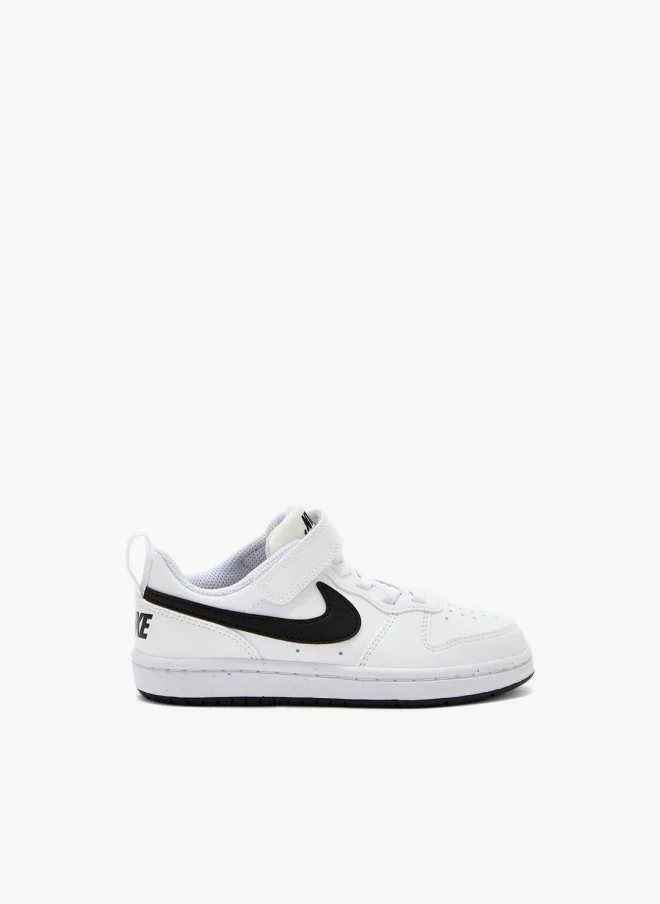 Athletic Low-Top Recraft Sneakers Premium Durable Footwear for Kids (White, 25 cm) 40tlk