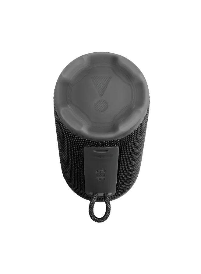Premium Audio Grip Compact Bluetooth Speaker with AI Sound Boost and IP68 Waterproof Rating (Black) 2zsln