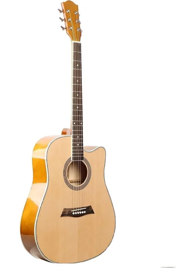 MegArya 41 Inch Acoustic Guitar 6-String Natural Wood Professional Musical Instrument (41 Inch) x5iwi