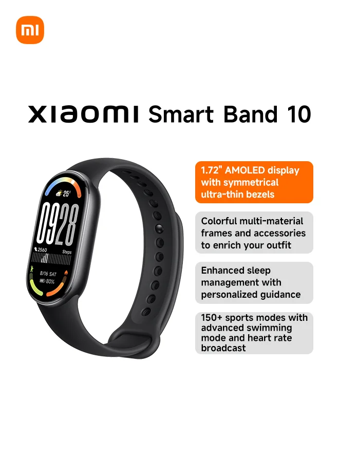 Premium Smart Fitness Tracker with 1.72-inch AMOLED Touchscreen and Heart Rate Monitor (Midnight Black) oncog