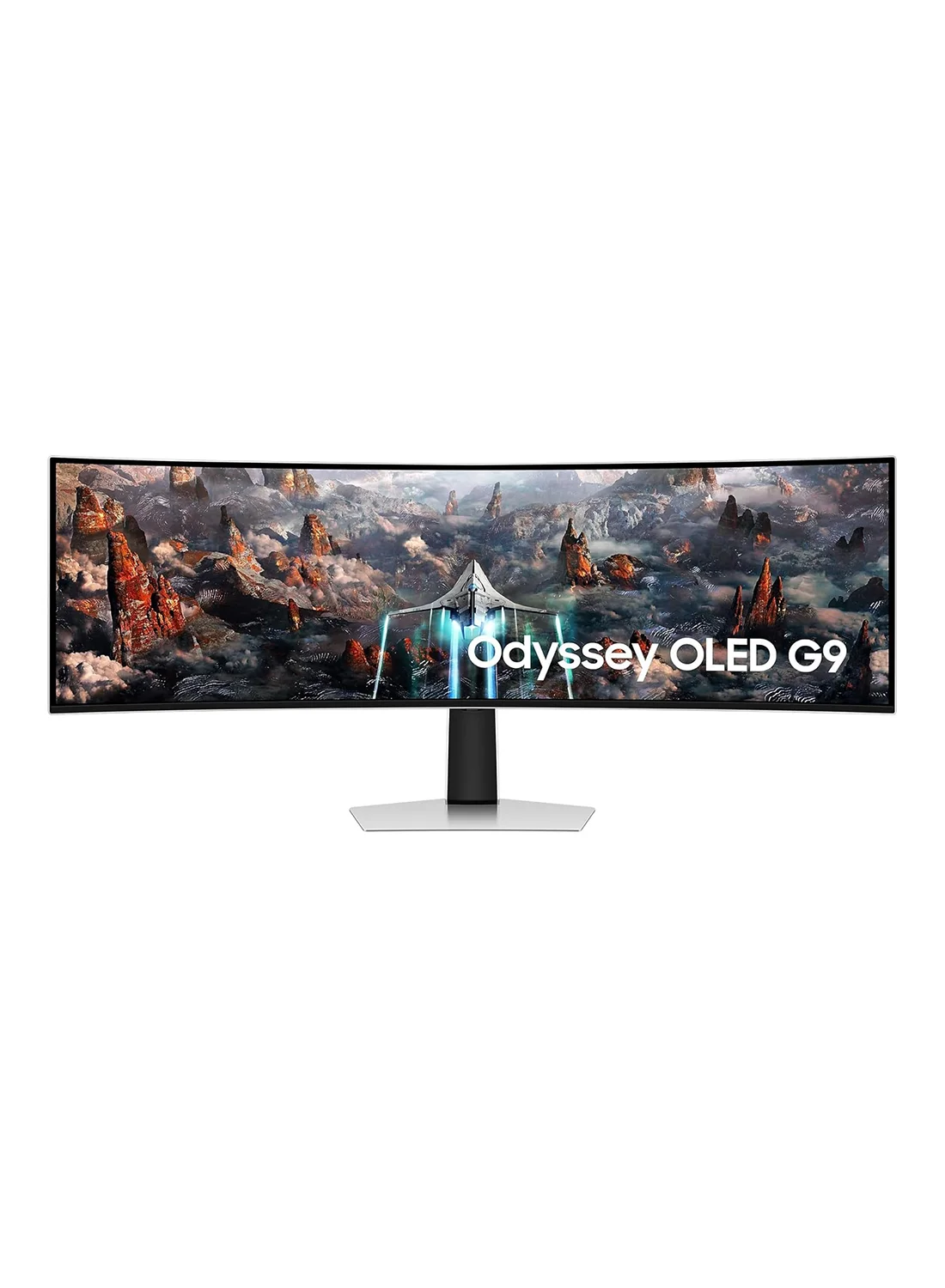 Ultra-HD 49-inch Curved OLED Gaming Monitor 240Hz Refresh Rate 0.03ms Response Time (Silver, 124 cm) 4giwj