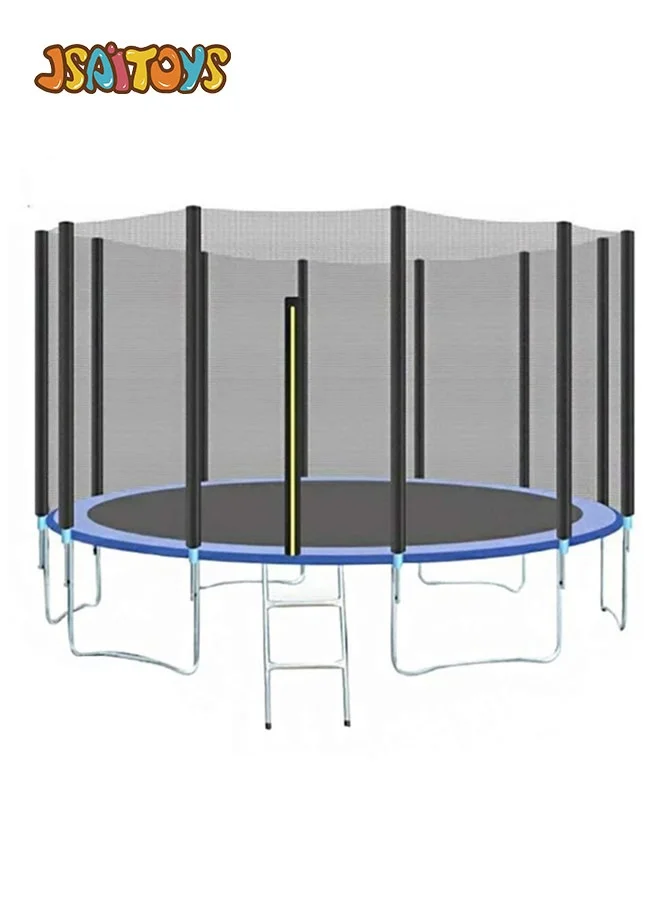 JSAITOYS Outdoor Round Fitness Trampoline Heavy-Duty Steel Frame (488 cm) m1ajc