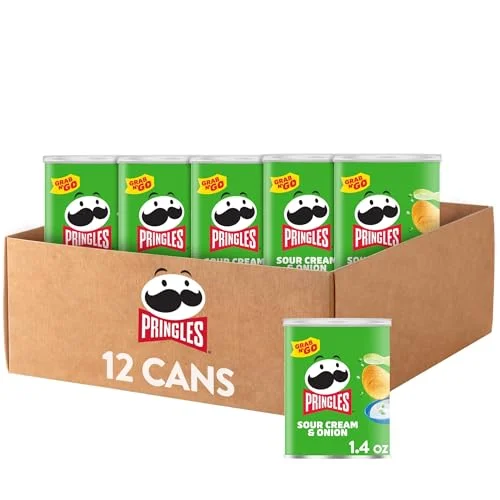 Premium Potato Crisps Sour Cream and Onion Flavor Savory Snack Pack (12 x 40g) 9br3q