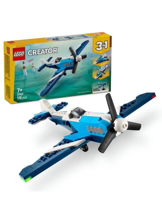 Building Blocks 3-in-1 Aircraft Race Plane Construction Set (178 Pieces, Multi-Color) g7gsp