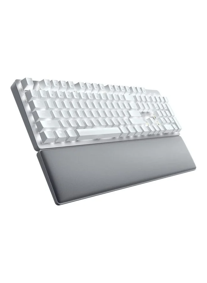 Premium Wireless Mechanical Keyboard Ergonomic Silent Linear Switches Fully Programmable Smart Controls (White) hq9j9