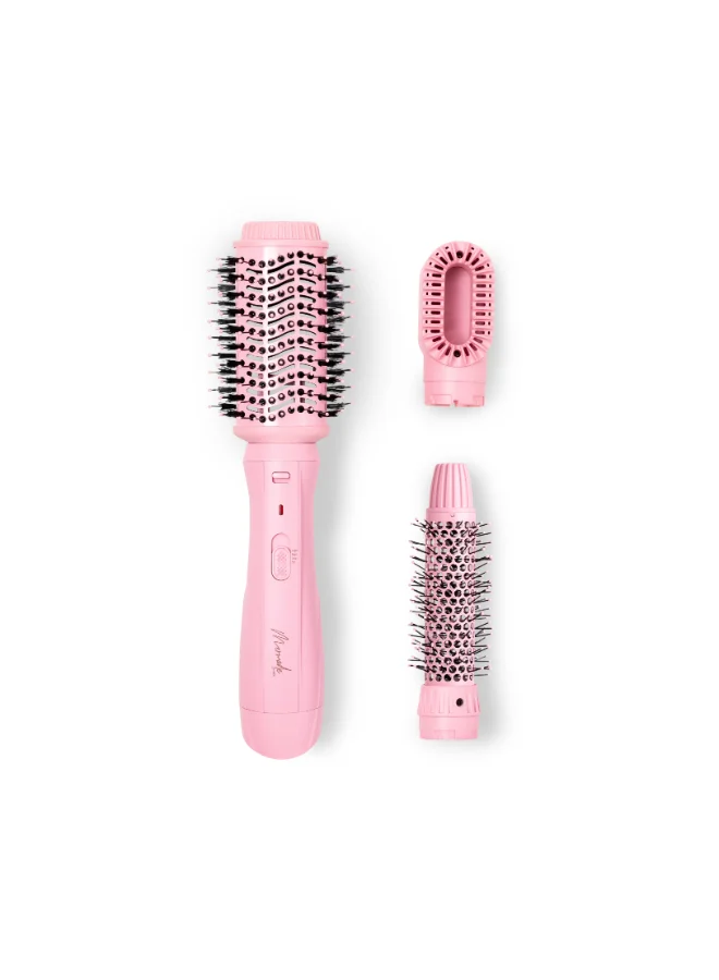 Interchangeable Blow Dry Brush Professional Hair Styling Tool (Pink, 1 Piece) lbw0l