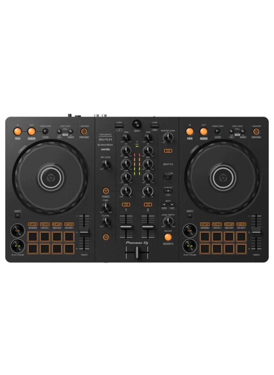 Professional 2-Deck DJ Controller for Rekordbox and Serato Software (Black, Compact) 9yir4
