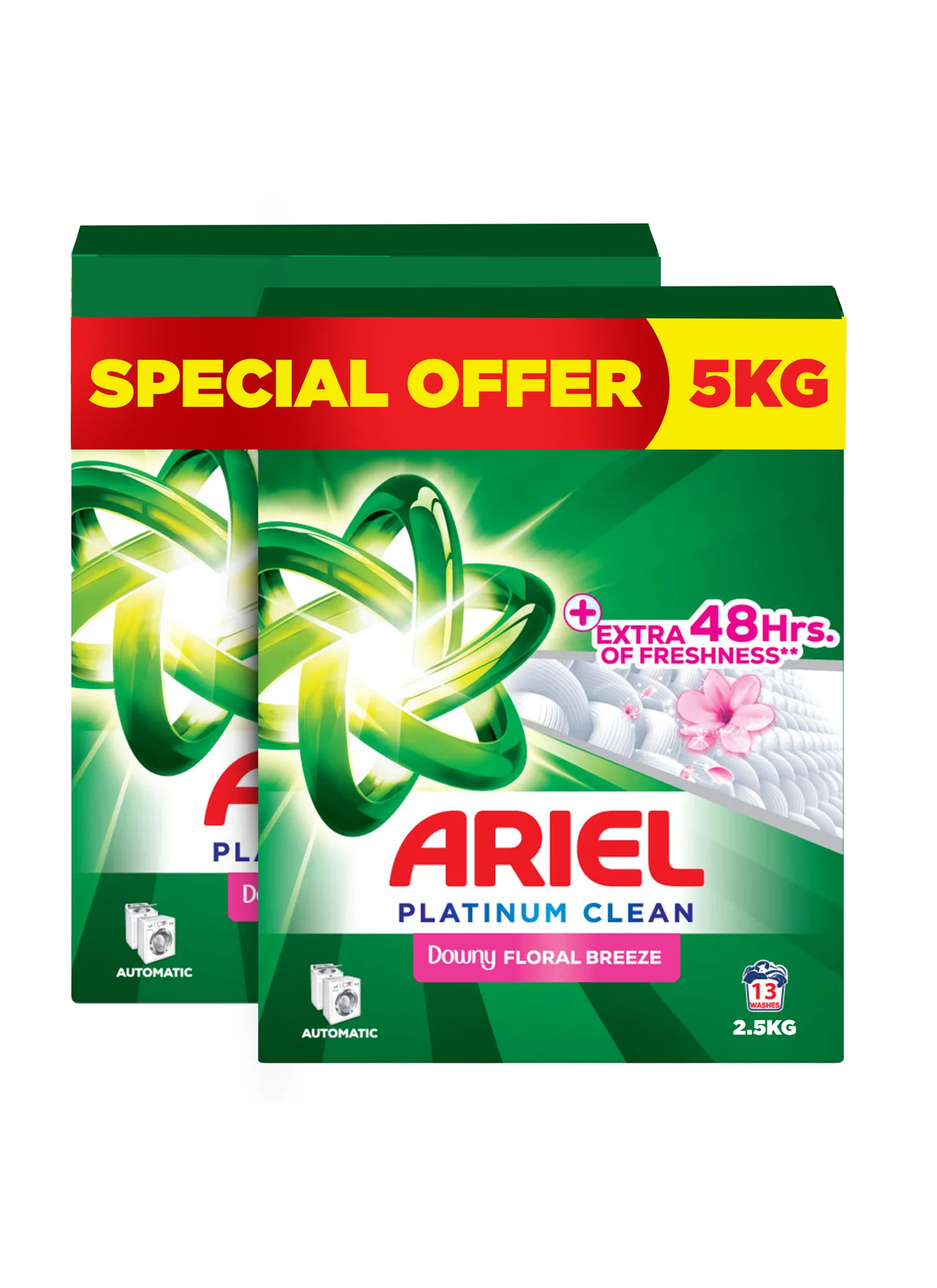 Premium Laundry Detergent Powder Floral Breeze Fast Dissolving Formula (2 Pack, 1 kg) syk79
