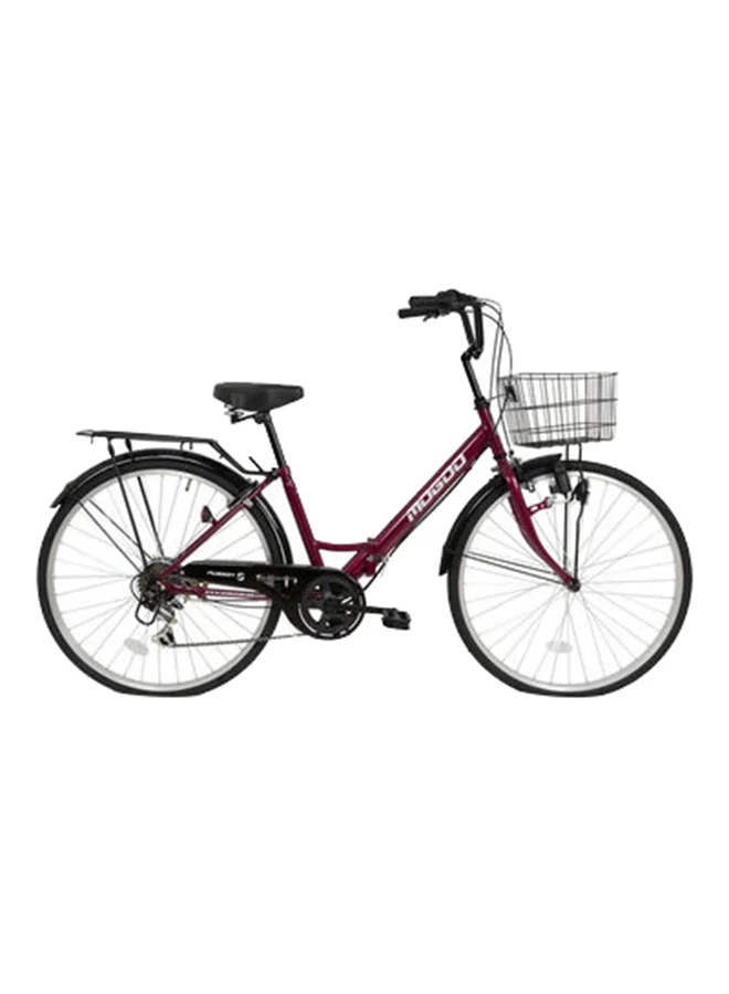 MOGOO Cruiser Road Bike for Women with Basket and Carrier (Red, 26-Inch) eprod