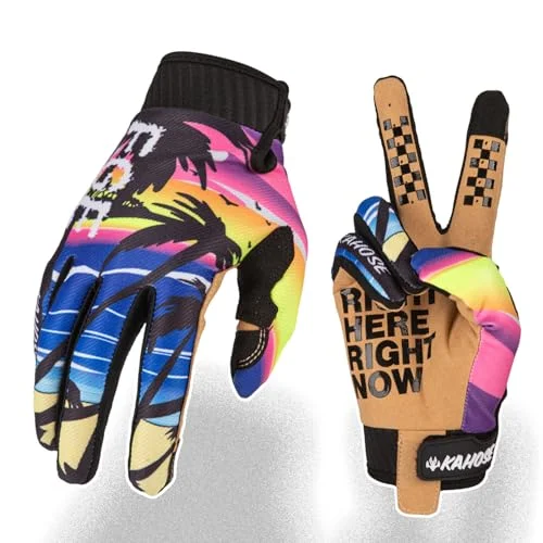 FASTGOOSE SkeletonPaw Motorcycle Gloves Breathable Protective Gear for Motocross ATV MTB Racing (Yellow, Medium) qxlor