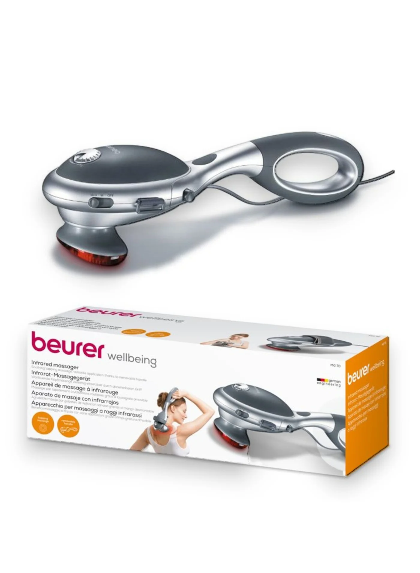 Premium Infrared Handheld Massager with Heat Function for Muscle Relief and Relaxation (1 Unit) s90cv