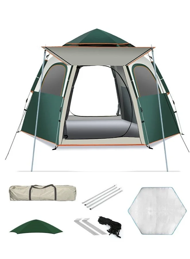 Mereza Family Camping Tent Waterproof Pop Up Shelter for Hiking and Mountaineering (4-6 Person) nrwod
