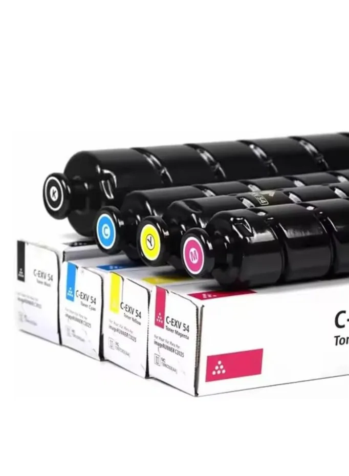 Terabyte C-EXV 54 Compatible Toner Cartridge Full Combo Set (Black, Cyan, Magenta, Yellow) 4-Pack for Office Laser Printers 25dee