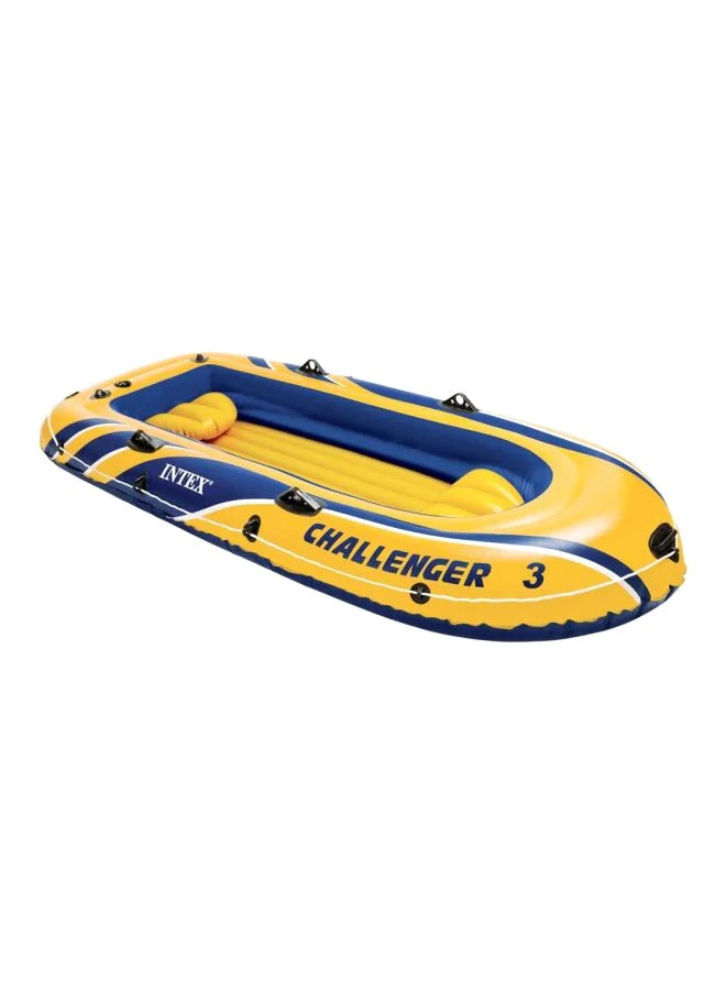 Inflatable 3-Person Raft Set Durable PVC Watercraft for Recreational Boating (295 cm x 137 cm) 1at4h