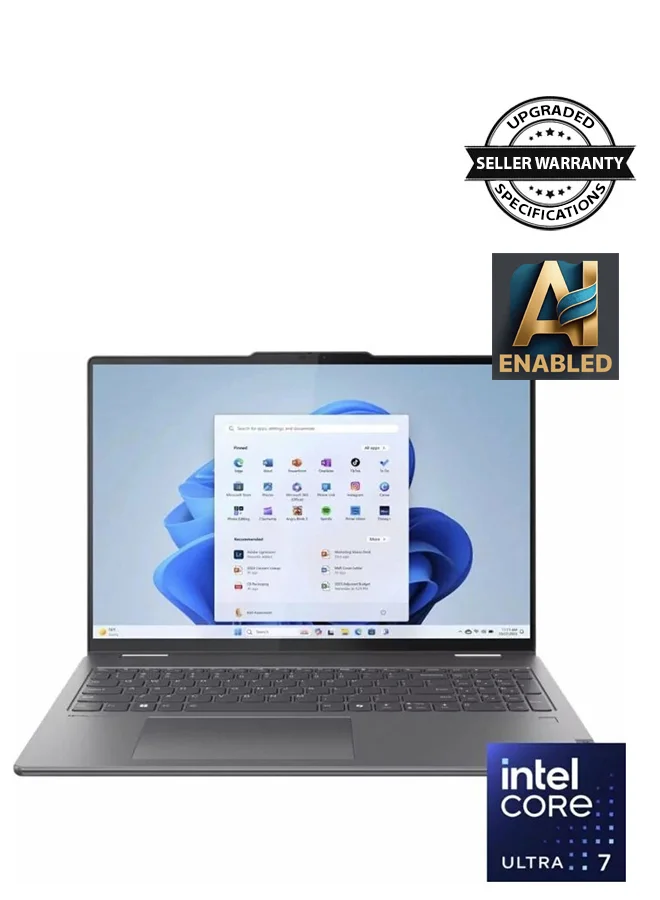 Premium 2-in-1 Touchscreen Laptop 16-inch Core Ultra 7 Processor 16GB RAM 1TB SSD Windows 11 Home (Storm Grey) j0bdv
