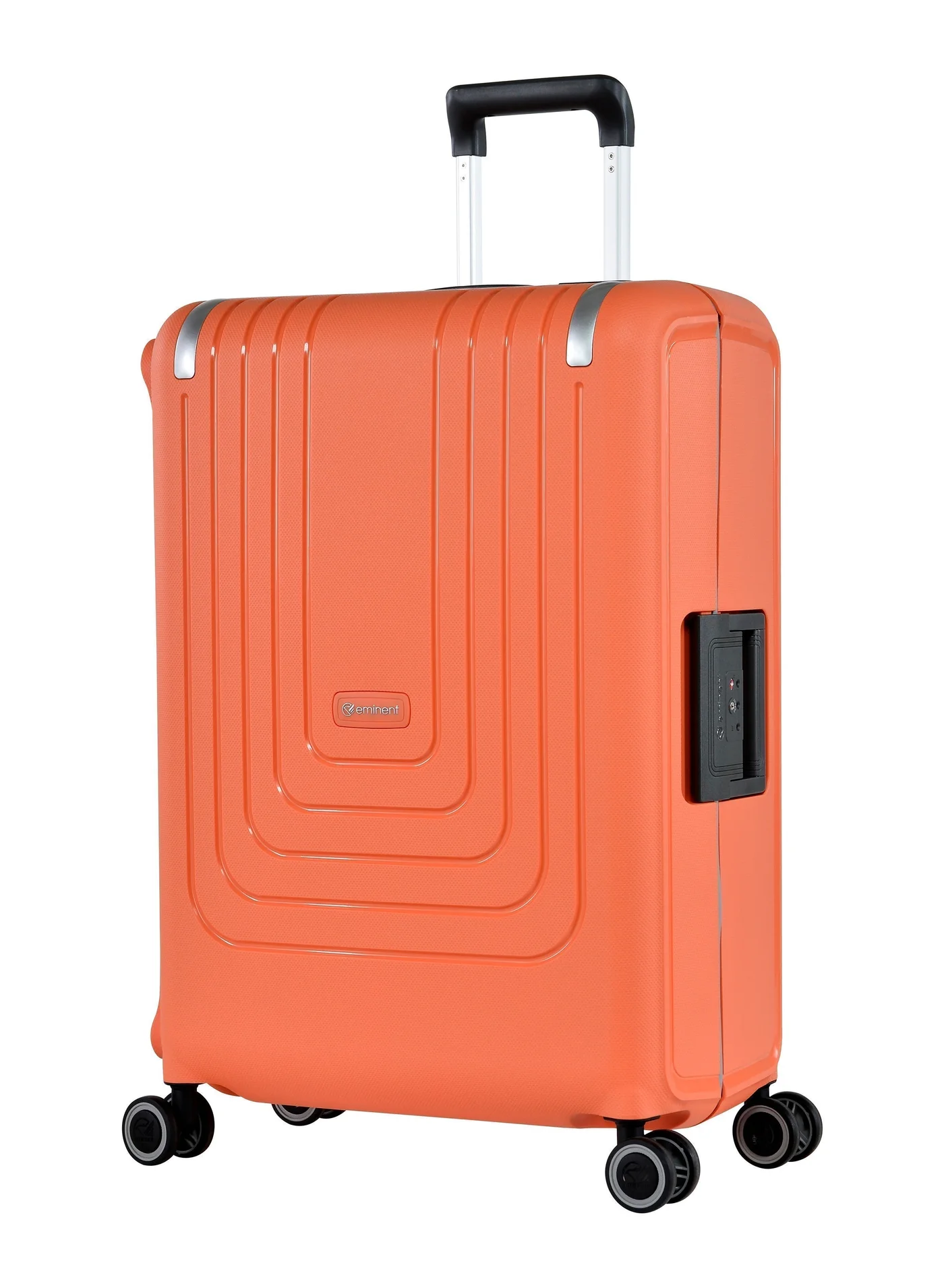 Eminent Vertica Hard Case Travel Luggage Trolley Polypropylene Lightweight Suitcase With TSA Lock and 360 Spinner Wheels (Orange, 65 cm) bxgul