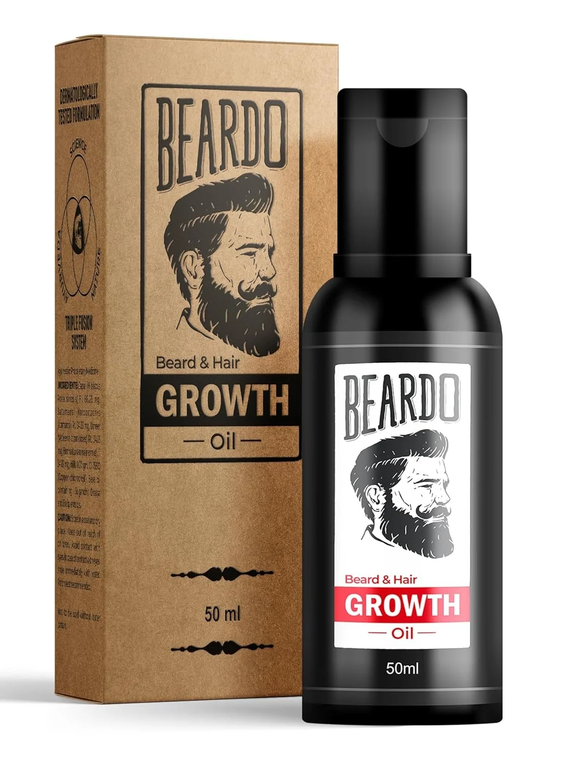 Beardo Beard and Hair Growth Oil Premium Nourishing Formula for Thicker-Looking Facial Hair (50 mL) rxvi5