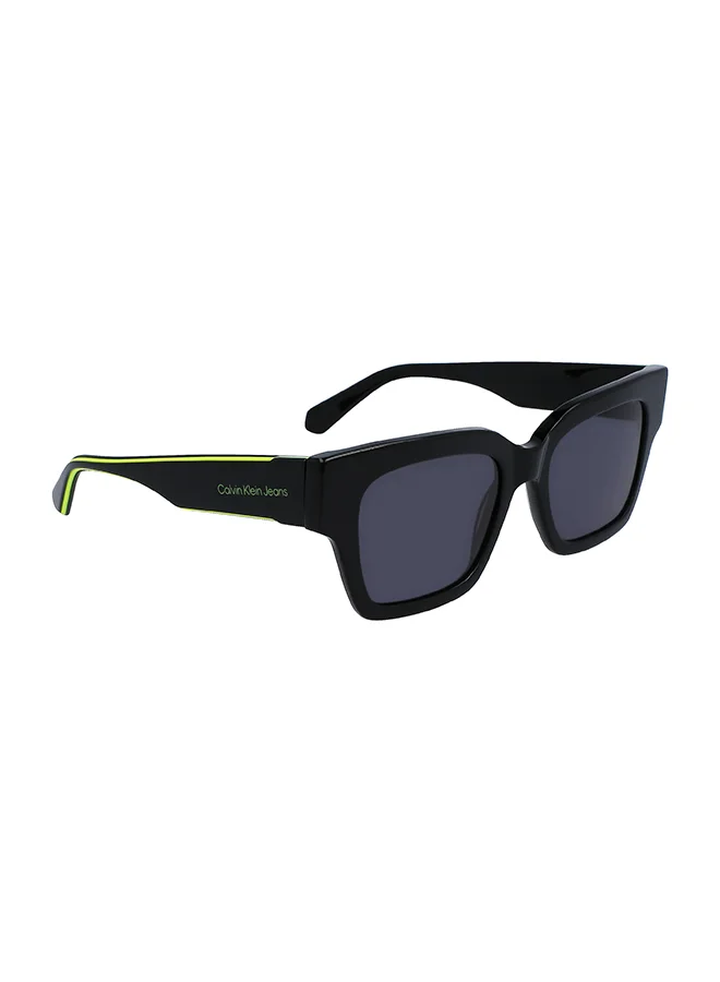 Premium Rectangular Sunglasses for Men and Women, Lightweight UV Protection Eyewear (Black, 52 mm) 6akq1