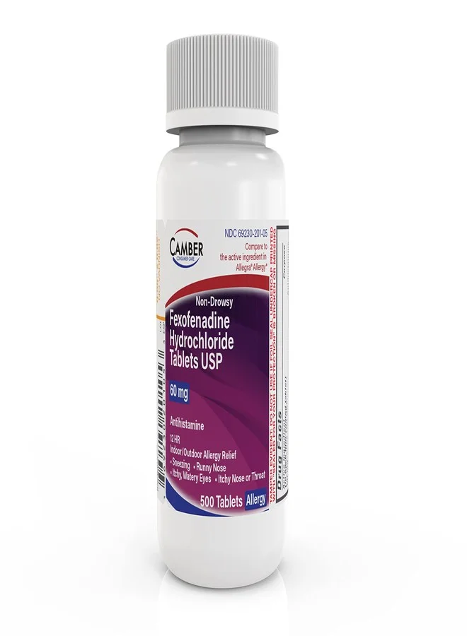 Camber Fexofenadine Allergy Relief Tablets for Indoor and Outdoor Use (500 Count) ypjs6