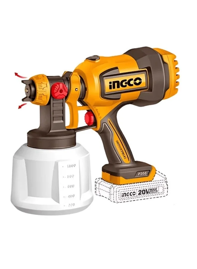 Cordless Paint Spray Gun 20V Portable Electric Sprayer for Home and Professional Use (1 Unit) h1c8b