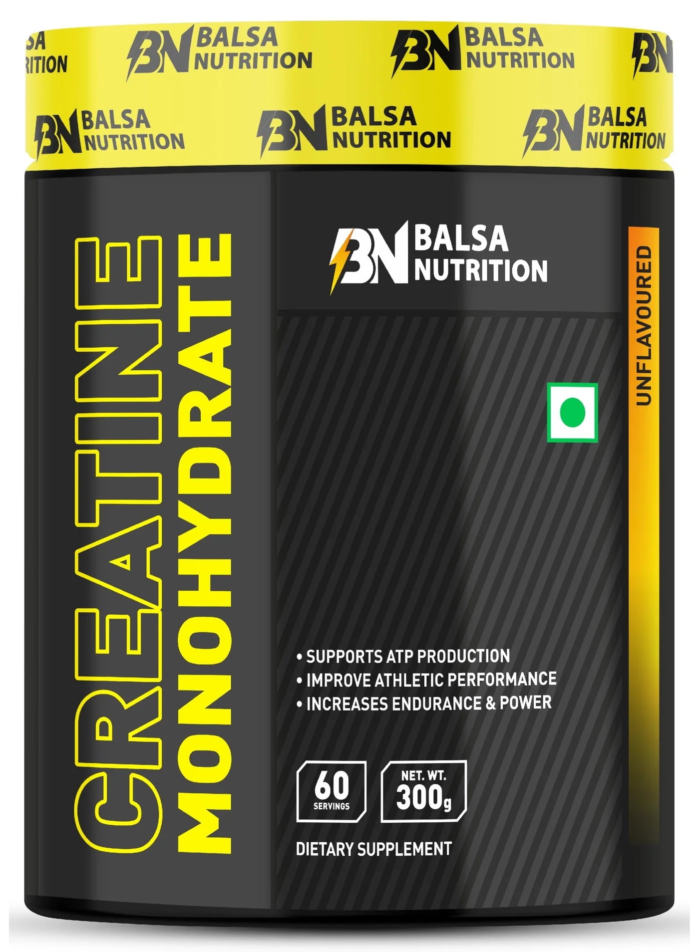 Balsa Nutrition Creatine Monohydrate Powder Premium Micronized Supplement (300g) n5clp
