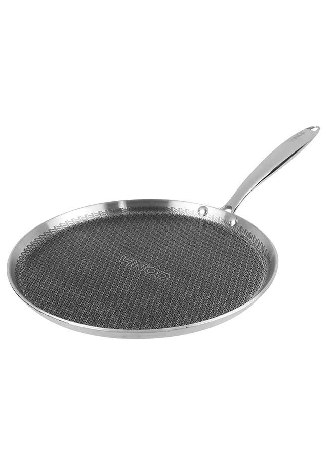VINOD Pro Platinum Triply Stainless Steel Hybrid Non-Stick Dosa Tawa (31 cm, 4 mm Thick) bpk09