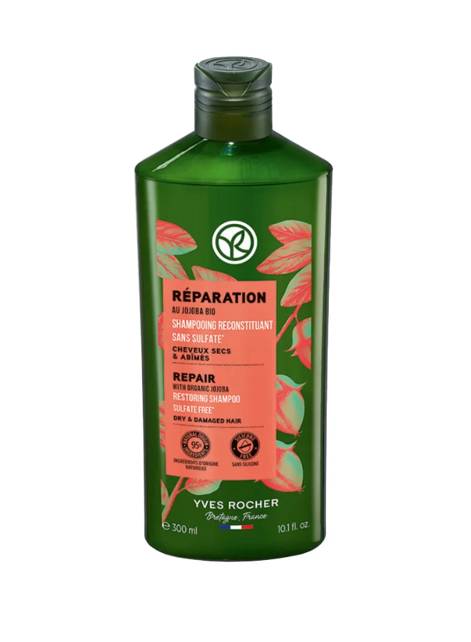 Yves Rocher Repair Restoring Shampoo Sulfate Free Formula For Damaged Hair (300 mL) dgdwo