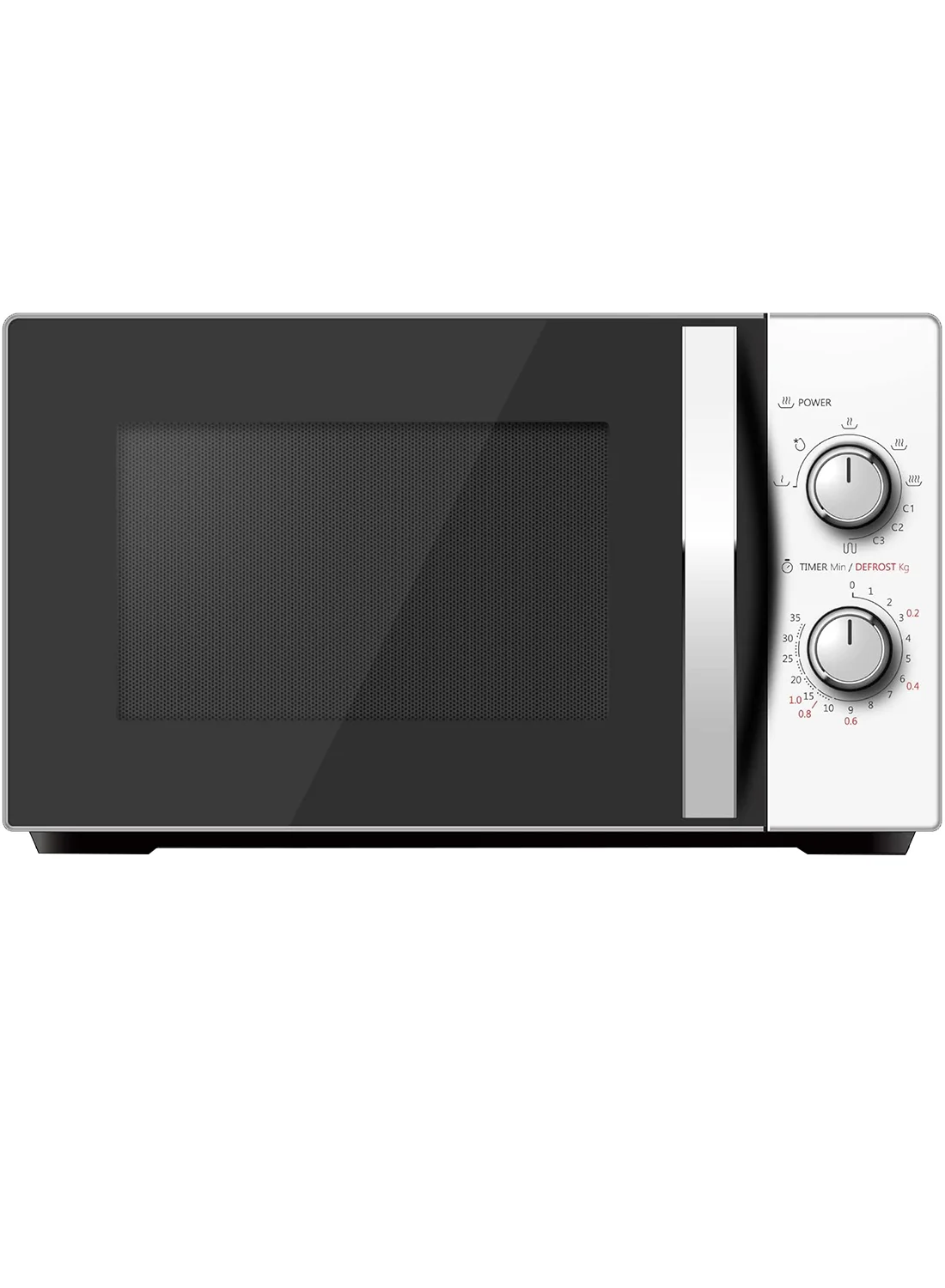 Premium Solo Microwave Oven 20L Capacity 700W Power Manual Control (White) gx7rl