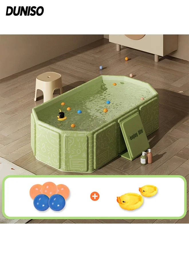 DUNISO Foldable Baby Bathtub with Thermostatic System and Toys (Non-Slip, Portable, 80 cm) stvsp