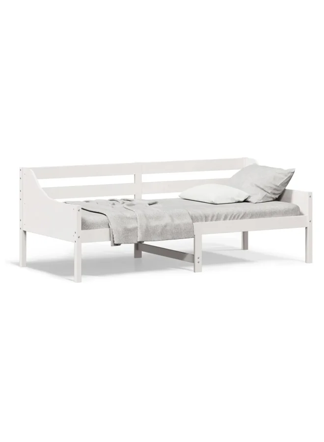 VidaXL Day Bed Frame Solid Pine Wood Minimalist Furniture (White, 90x200 cm) 38lvb