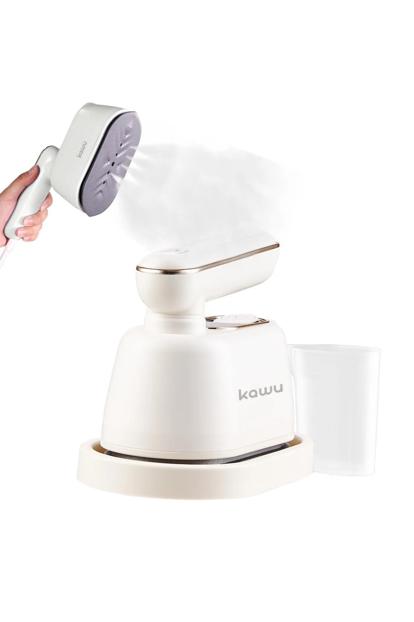 Kawu Portable Steam Iron 180¡ã Rotatable Mini Garment Steamer for Travel and Home (1000W) z2jk7