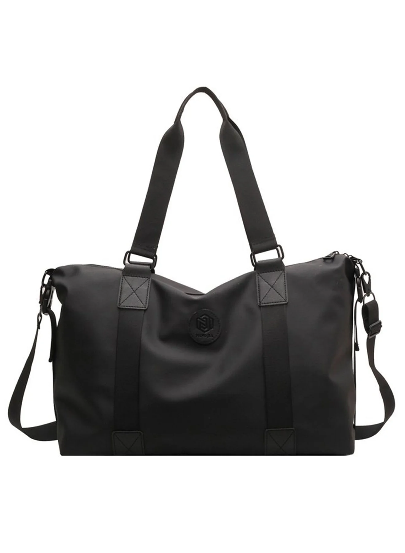 Qiccijoo Travel Duffel Bag with Wet Pocket for Men and Women (Black, 35L) si1ky