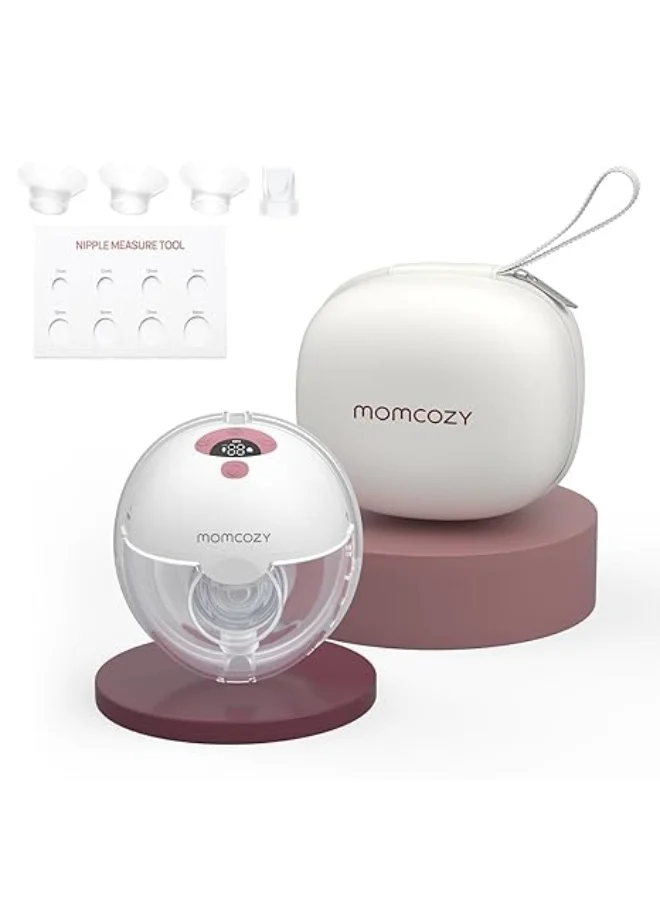 Momcozy Electric Hands-Free Portable Breast Pump (3 Modes, 9 Levels, Red, Single Unit) tw6tv