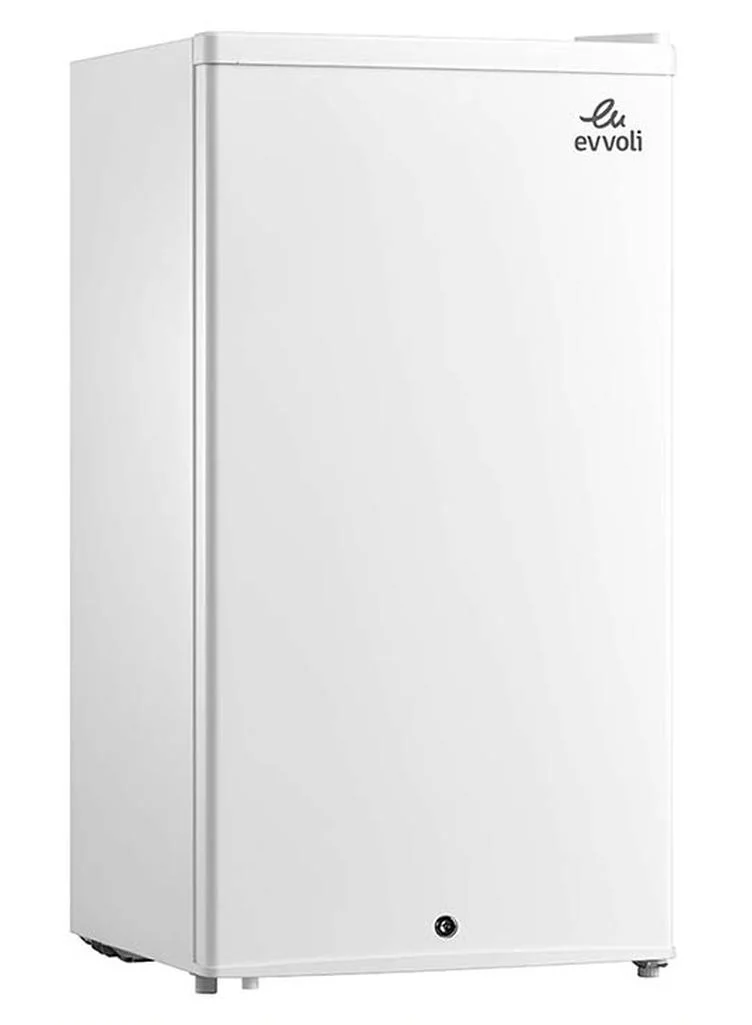 Evvoli Compact Mini Fridge 85L Net Capacity Mechanical Control Adjustable Legs (White, 85L) is4h9