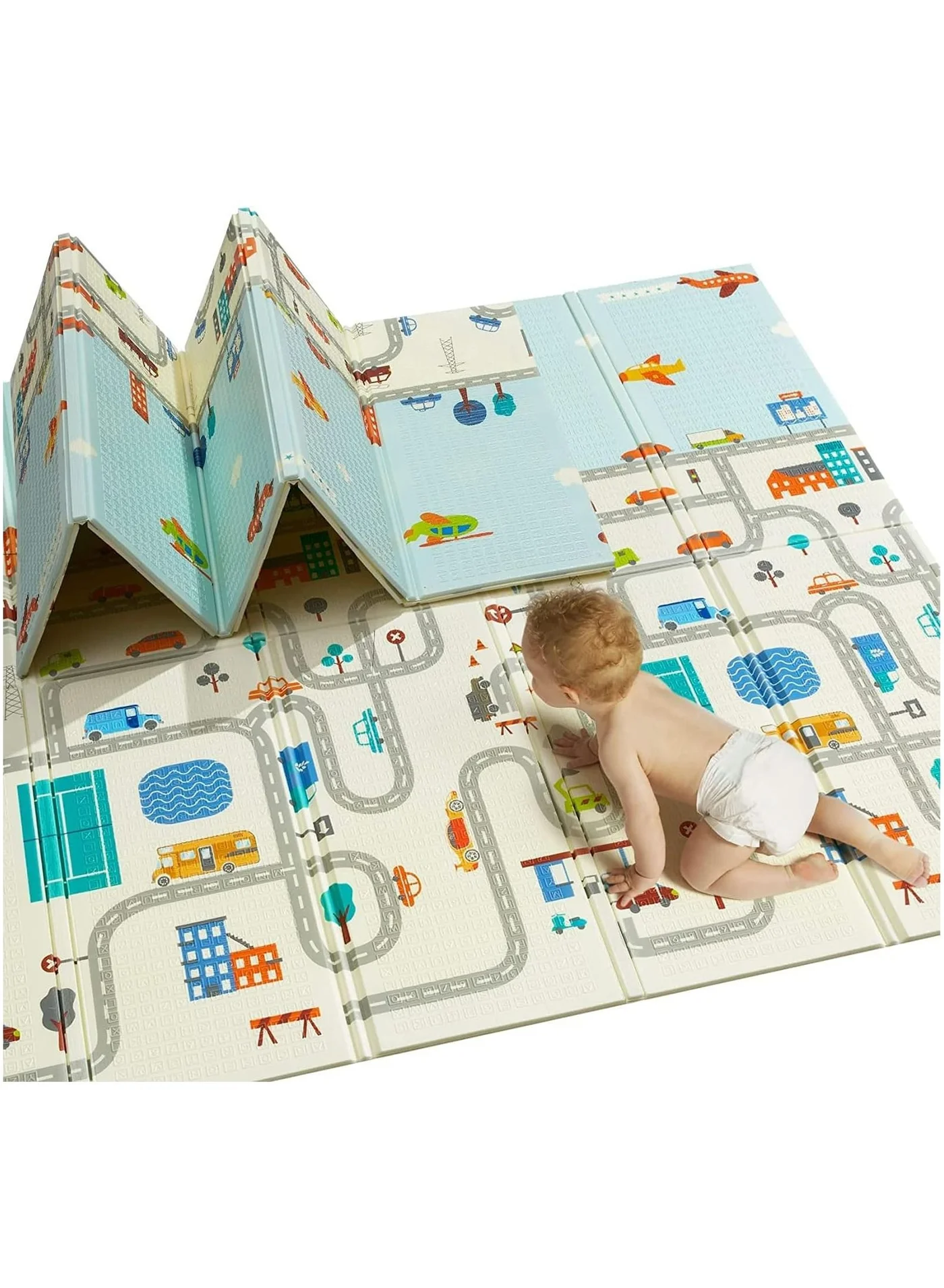 Arabest Baby Play Mat Extra Thick Foam Crawling Mat (Foldable, Waterproof, 200 x 180 cm) hlczt