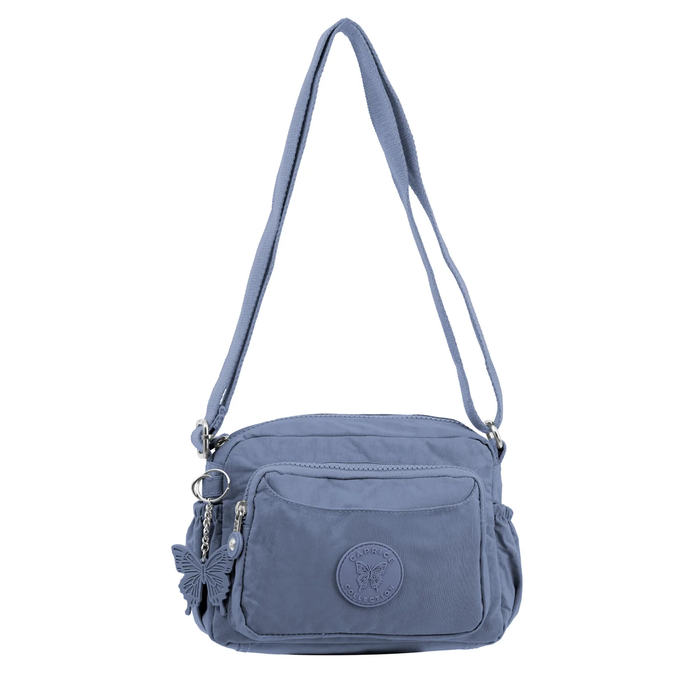 Caprice Collection Small Crossbody Bag Premium Waterproof Nylon Lightweight Travel Accessory (Light Blue, 20 cm x 15 cm x 5 cm) a6jos