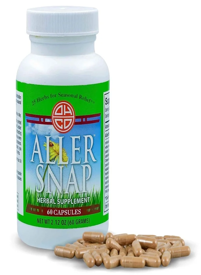 OHCO Aller Snap Herbal Supplement Blend with 25 Natural Ingredients for Seasonal Support (60 Capsules) egksj