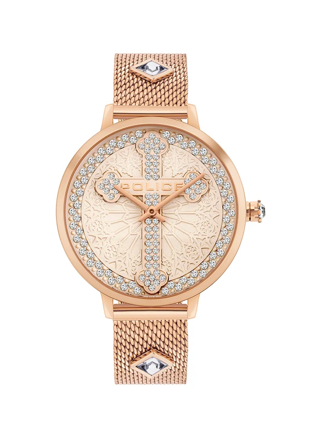 Premium Analog Quartz Watch for Women Rose Gold Stainless Steel Bracelet (36mm) l6uqy