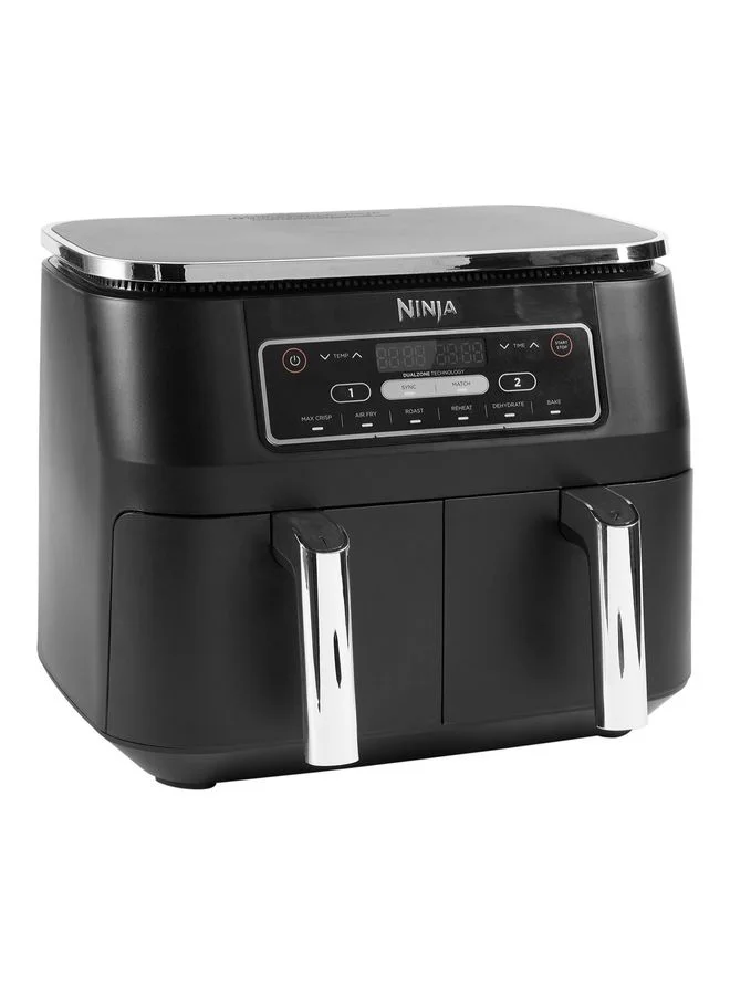 Premium Dual Zone Air Fryer 7.6 L 2470 W High-Capacity Kitchen Appliance (Black, 7.6 L) qprfs